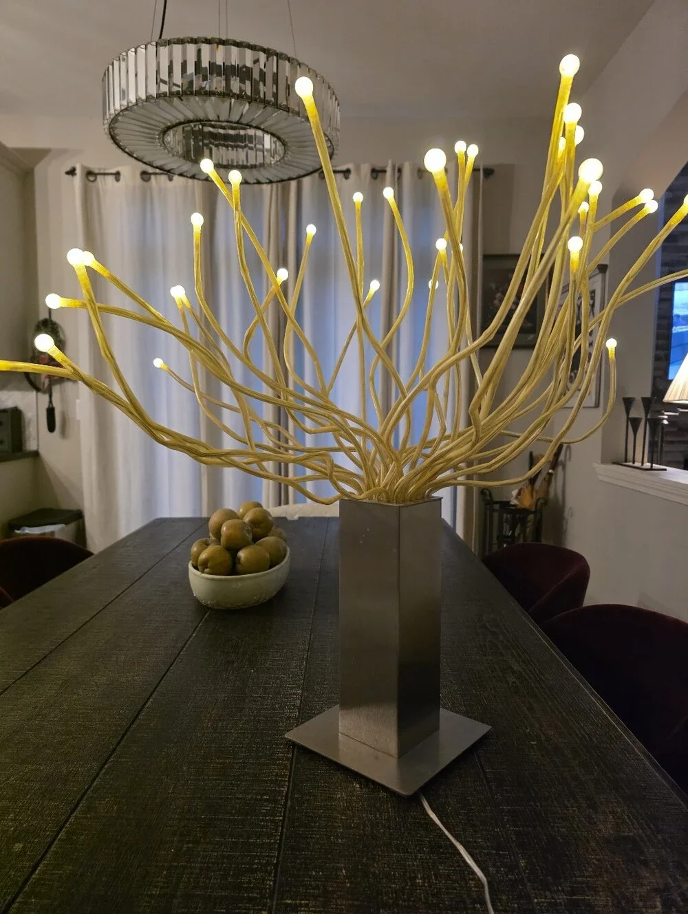 IKEA Stranne LED Mod Table Lamp Medusa Octopus Tentacles Brushed Stainless Steel